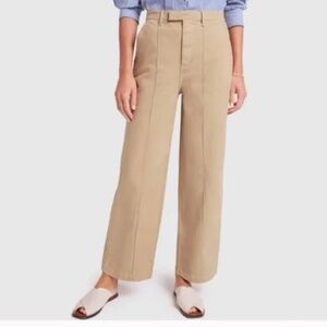 Alex Mill Wide Leg Cotton Twill Cropped Pants with Front Seam Size 4